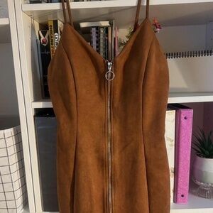 Brown Suede dress